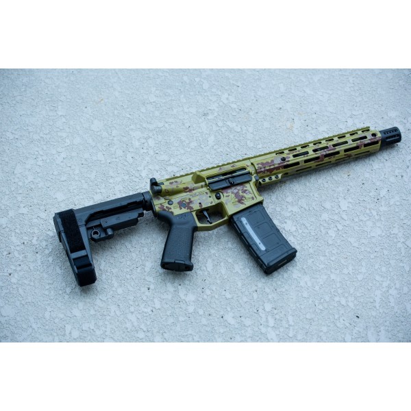 AR-15 300 Blackout 10.5" Semi Auto Pistol | Partizan Camo | SBA3 